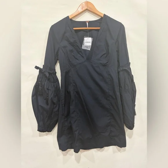 Free People Balloon Sleeve Mini Dress - XS - Picture 1 of 6